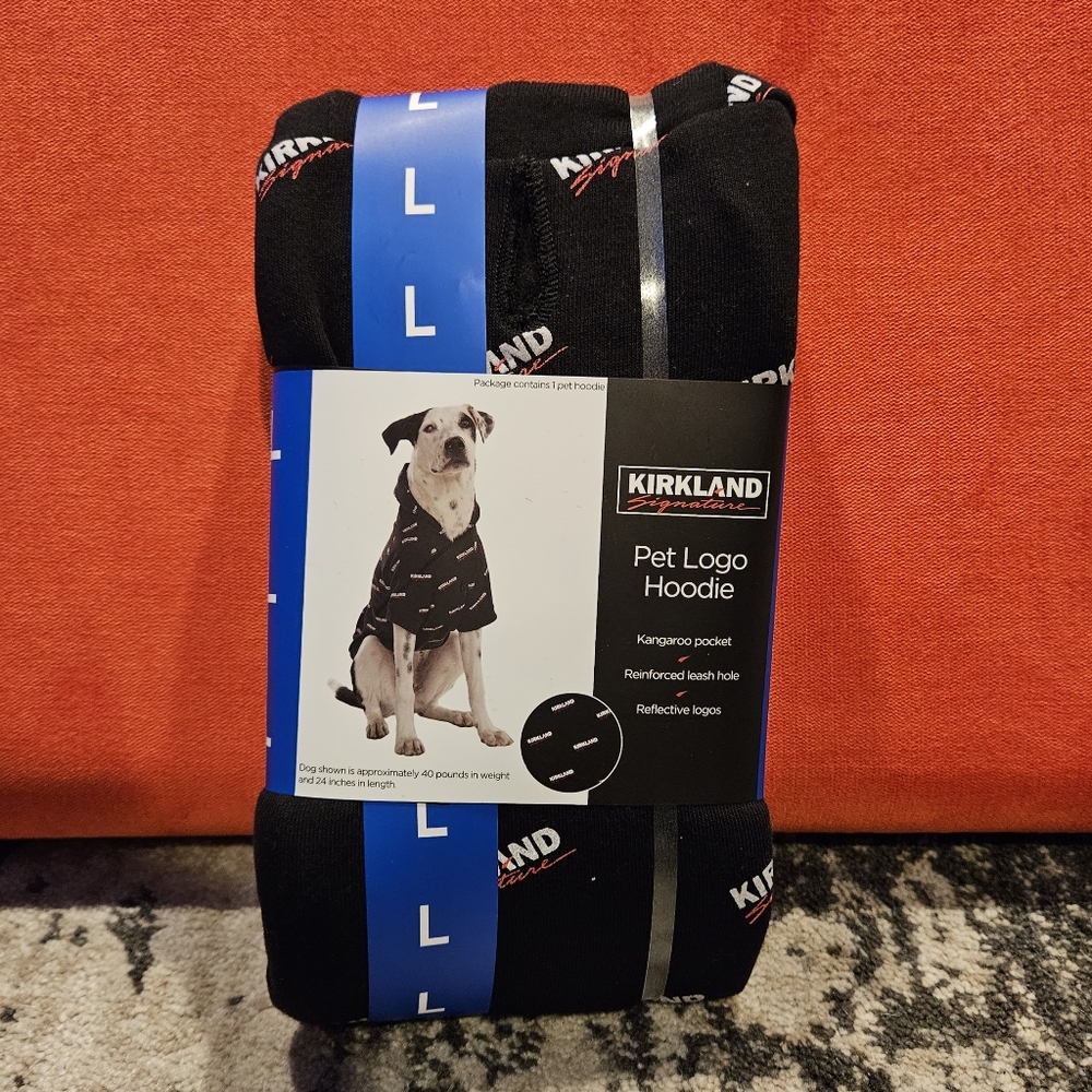 Kirkland Black Pet Logo Hoodie L - NWT